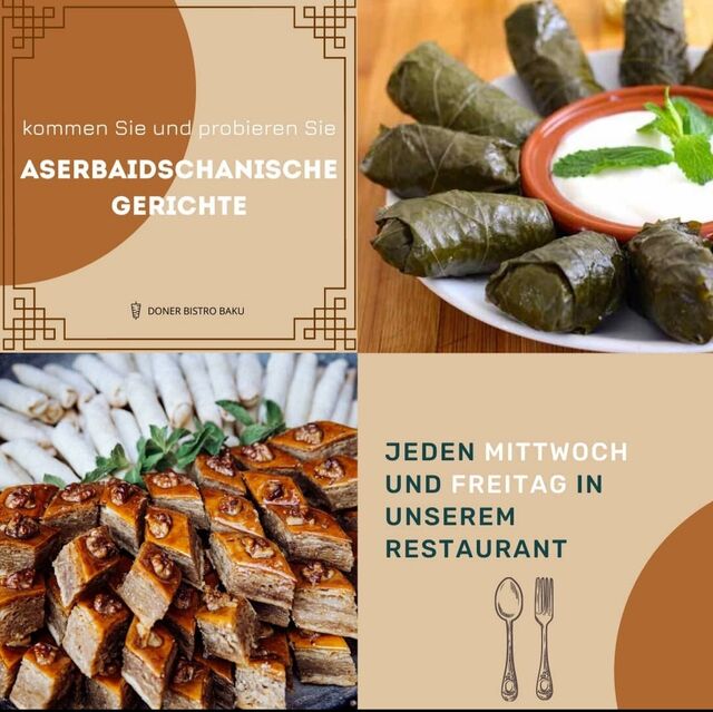 Aserbaidschanische Gerichte - Dolma und Pakhlava