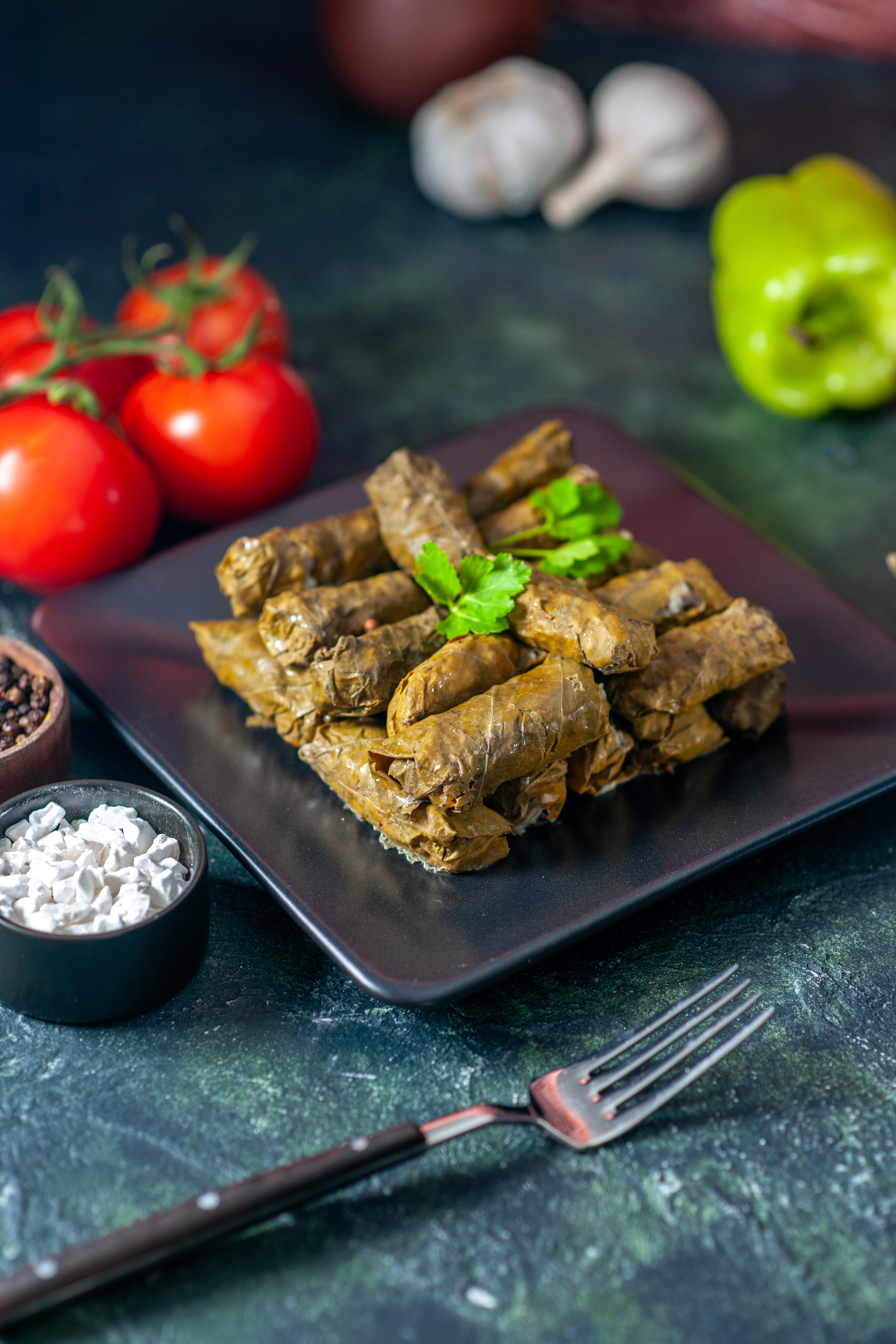 Hausgemachte Dolma - gefüllte Weinblätter